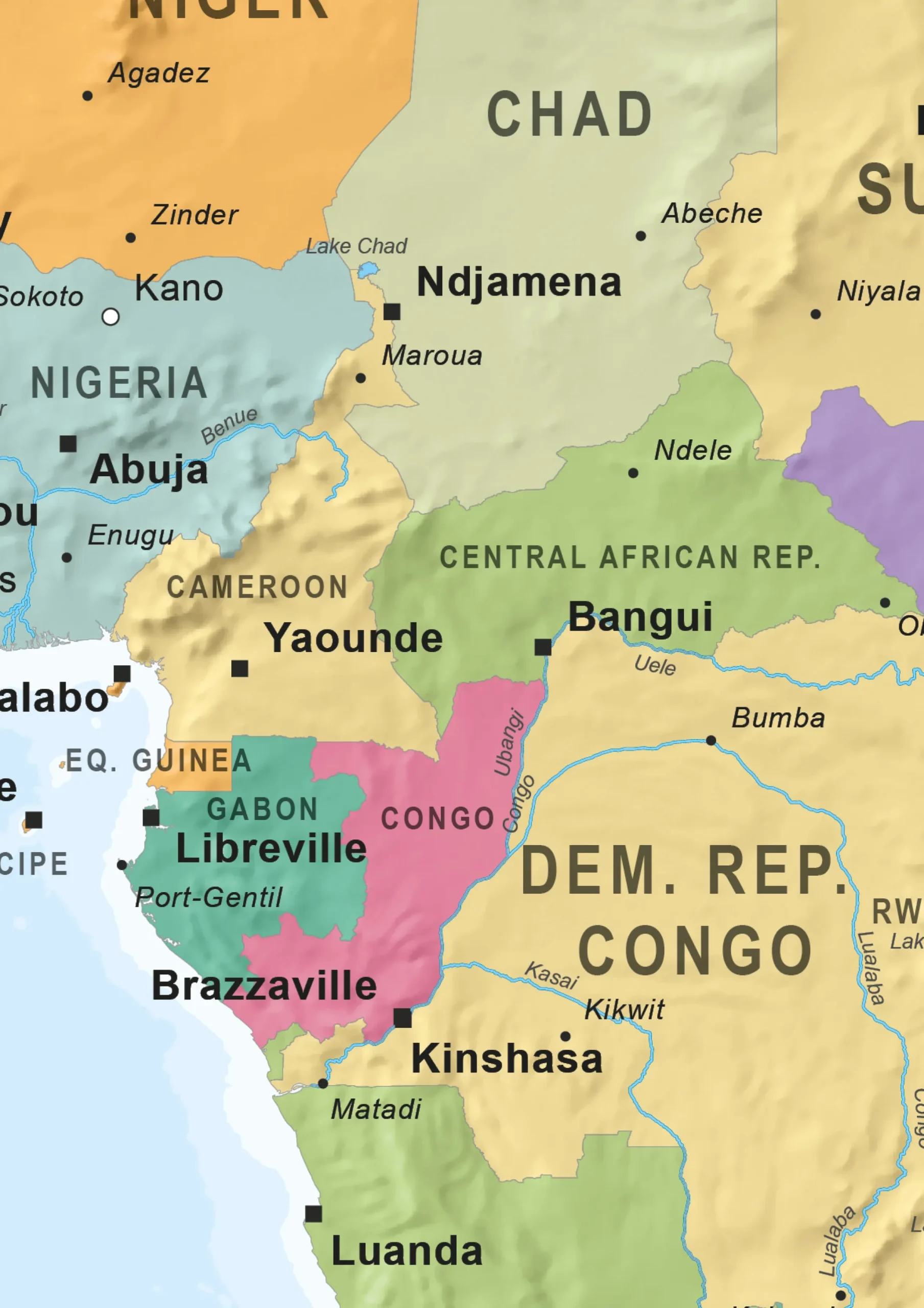 Afrika kaart staatkundig 1515