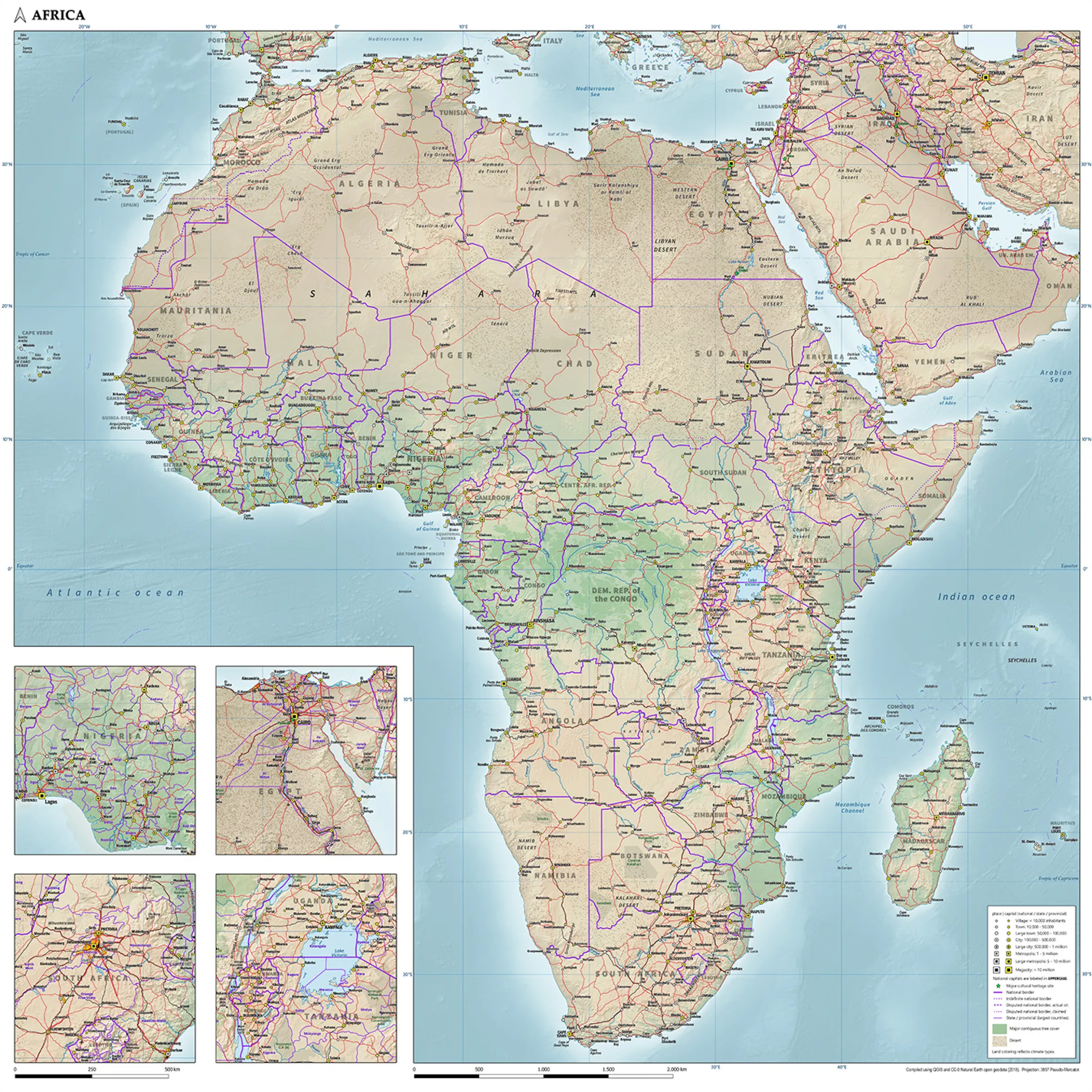 Afrika natuurkundig 1716