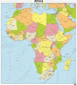 Afrika staatkundige kaart 627