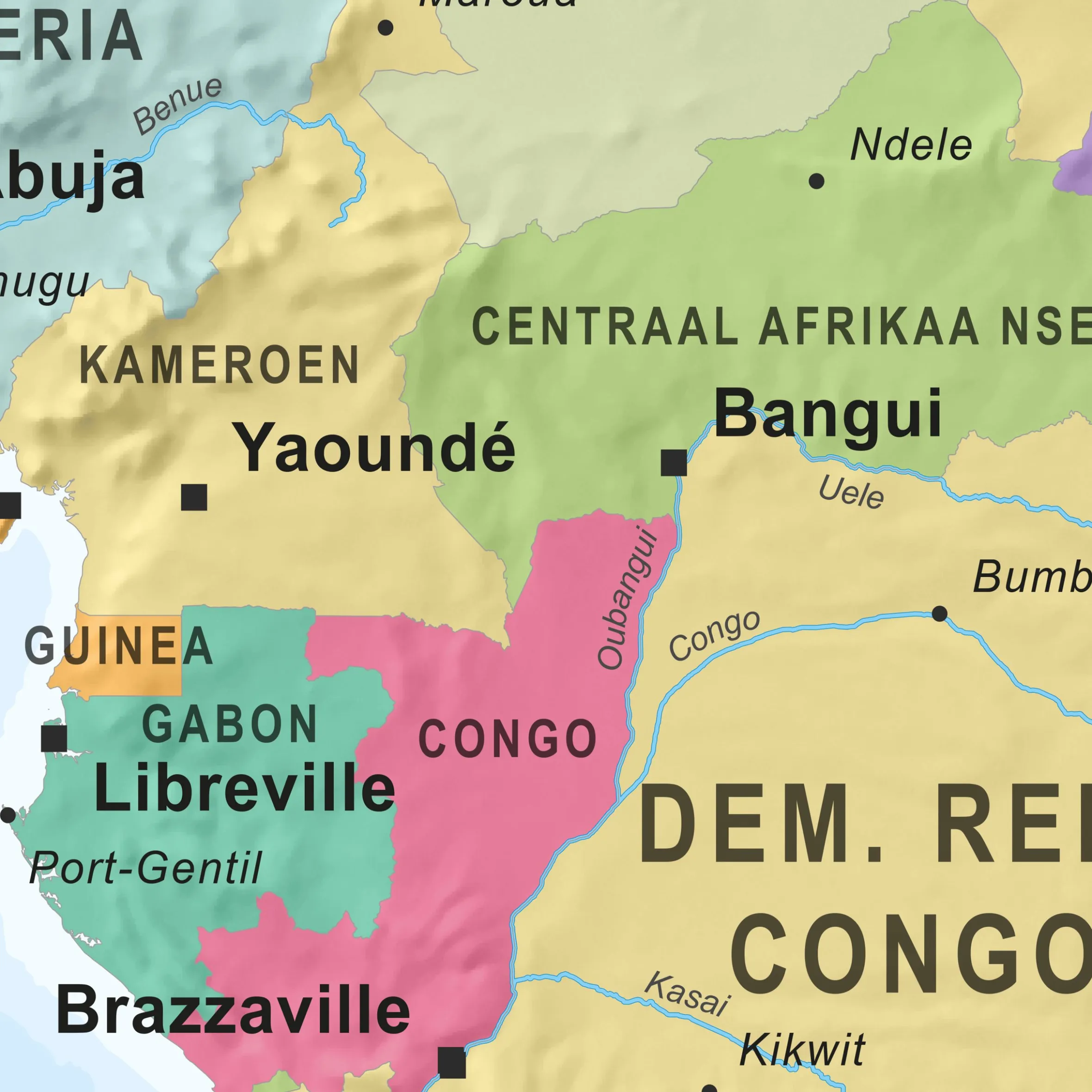 Afrika staatkundige kaart 1518
