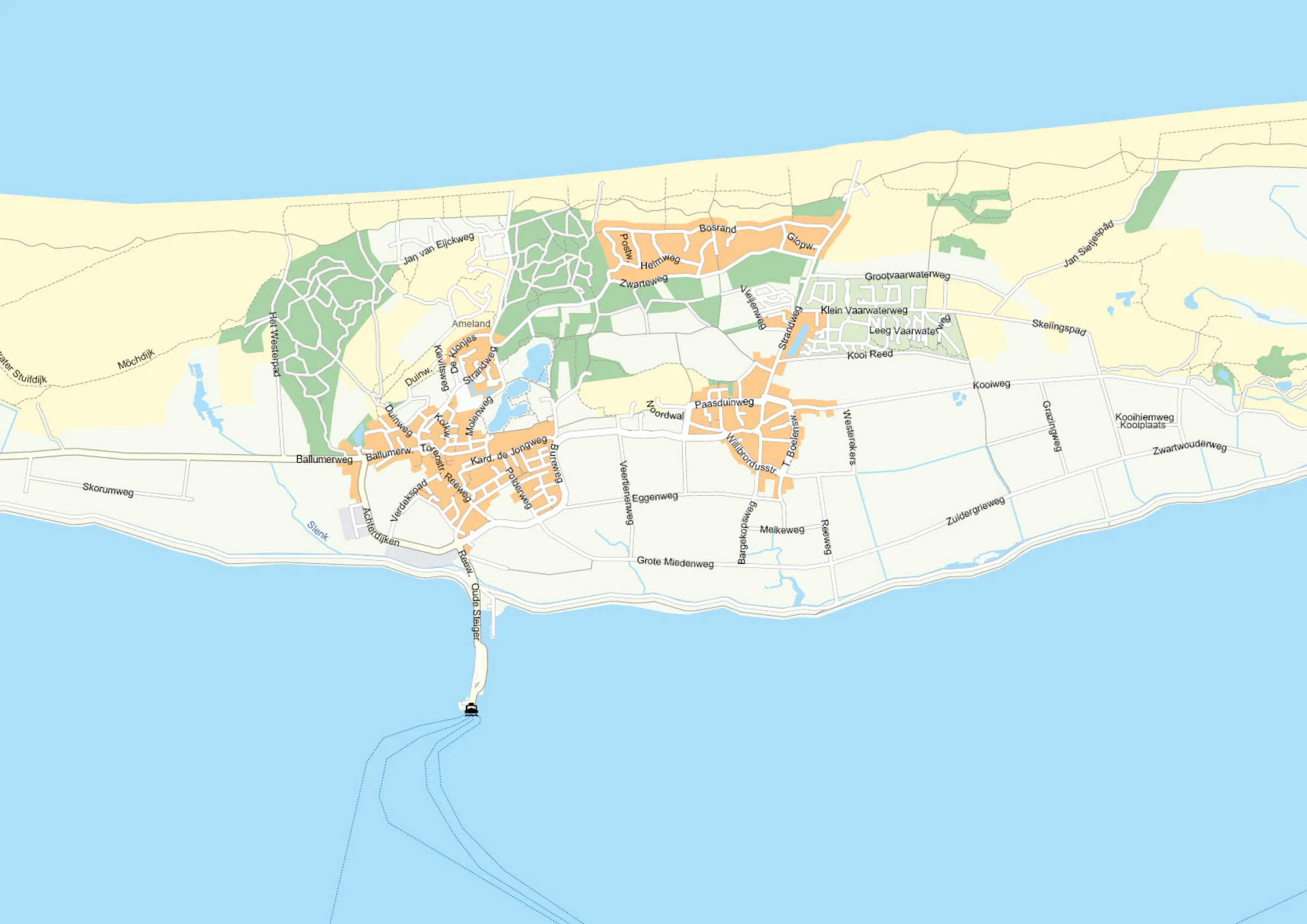 Ameland kaart 1746