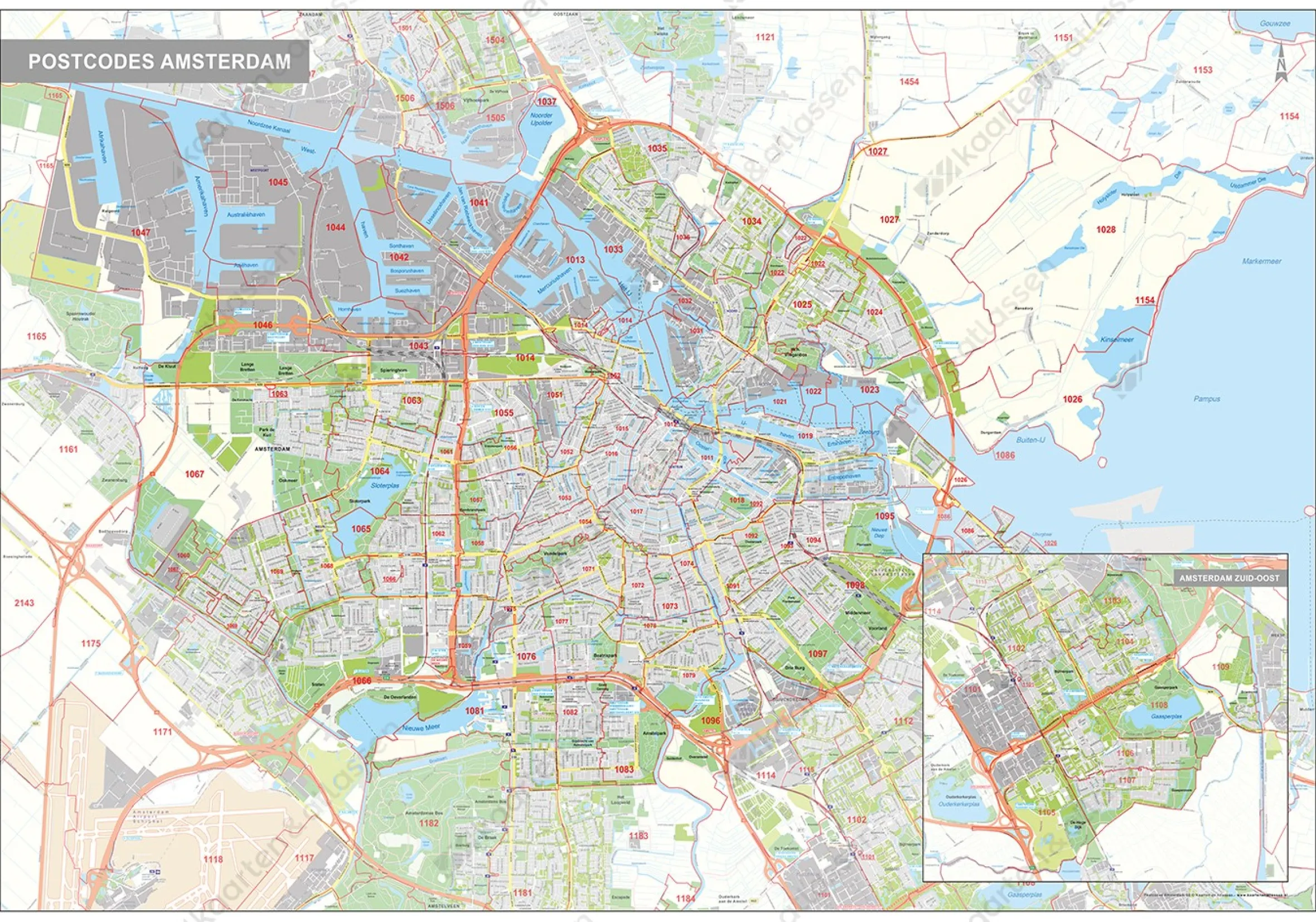 Amsterdam Postcodekaart 99