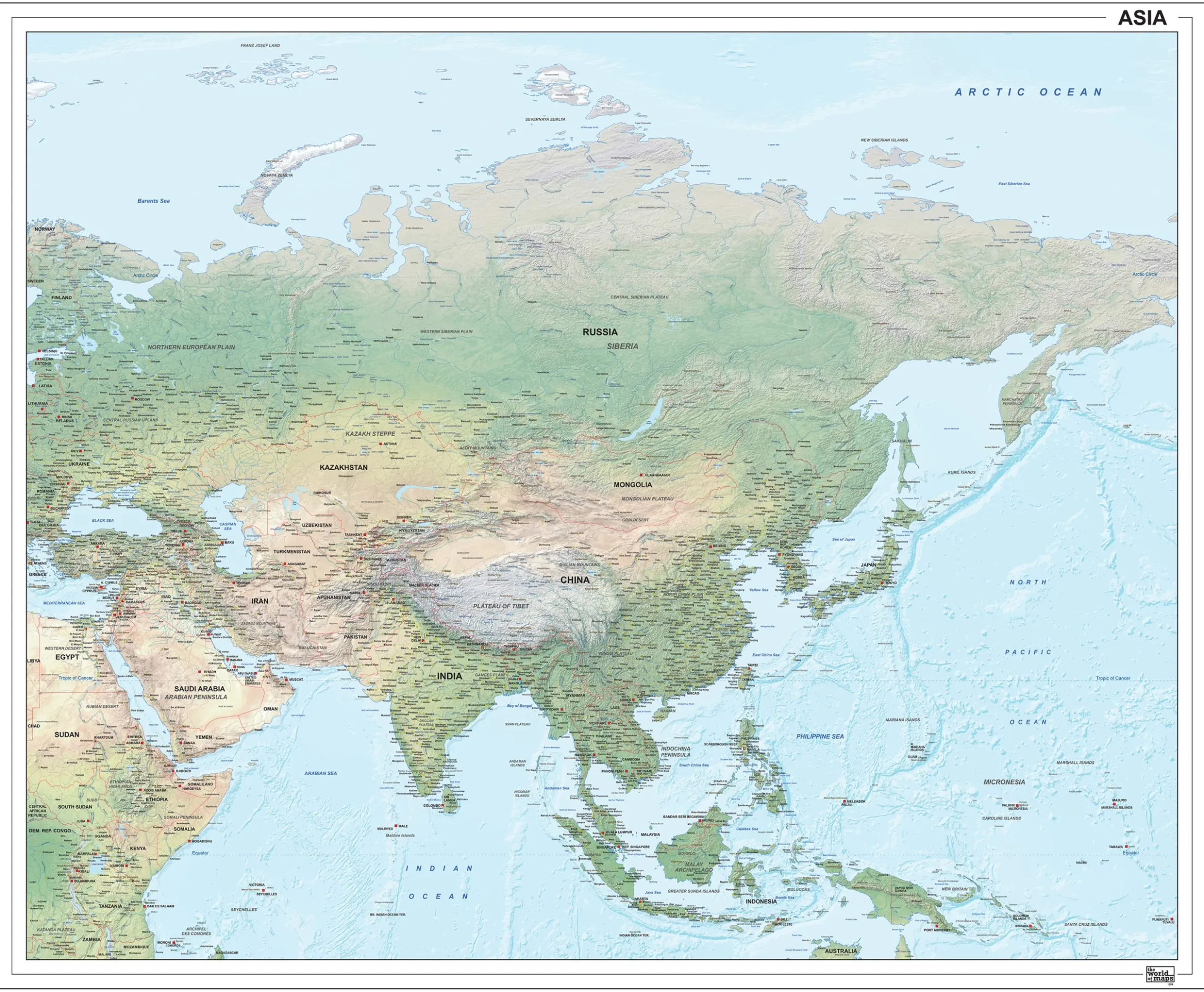 Azië natuurkundig 1289