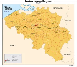 België 2-cijferige postcodekaart 72