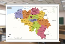 België kaart Staatkundig 1321