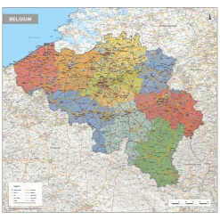 België Kaart Staatkundig 1570