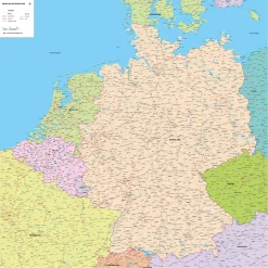Benelux + Duitsland kaart 1827
