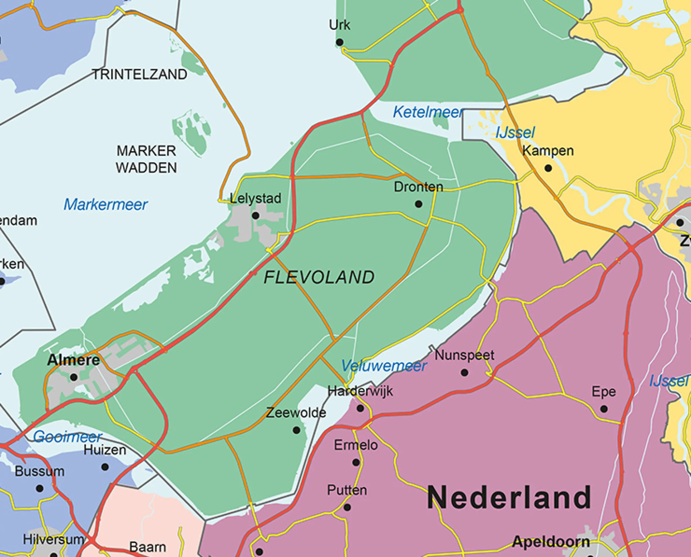 Benelux Kaart Staatkundig 1814