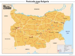 Bulgarije 2-cijferige postcodekaart 74
