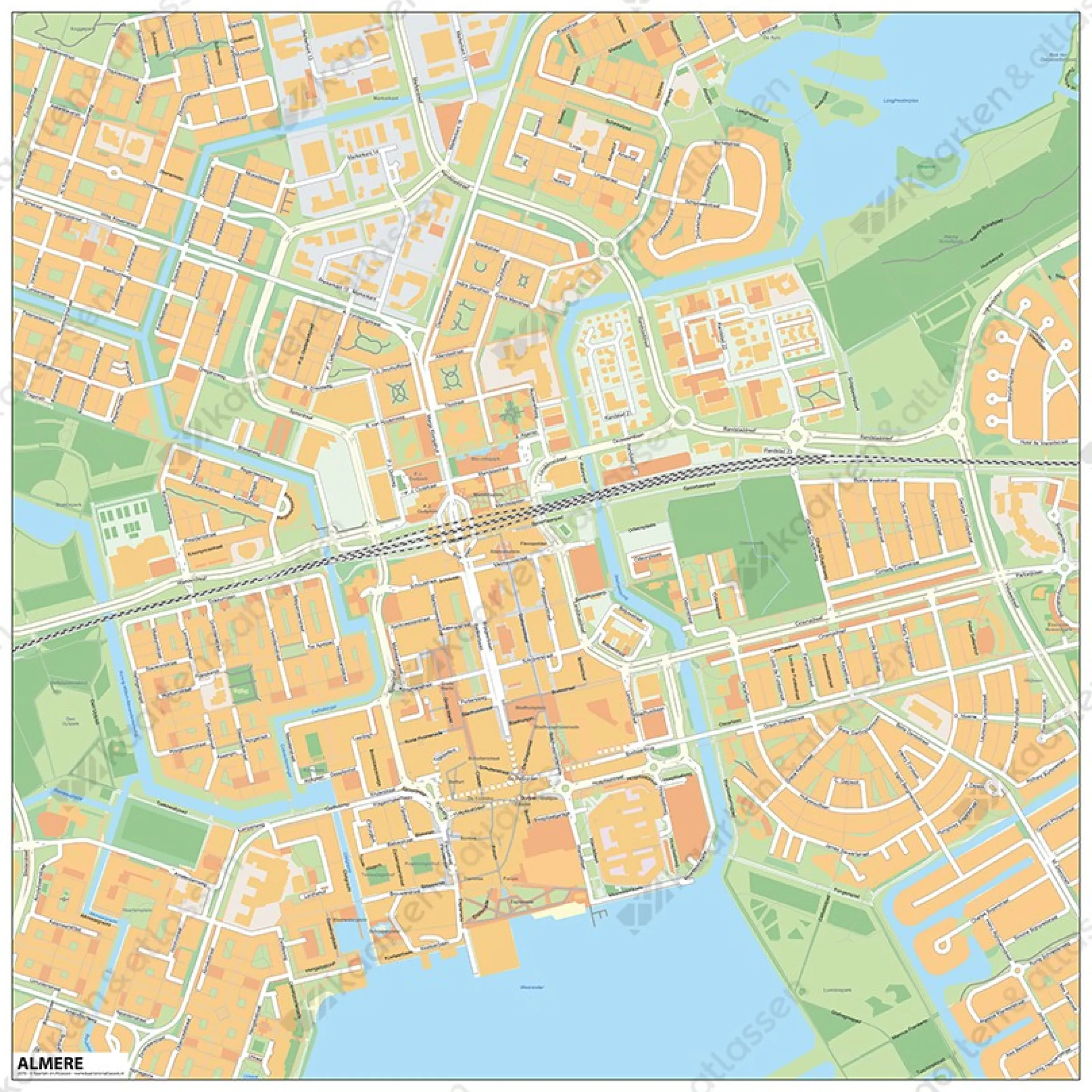 Centrumkaart Almere 2070
