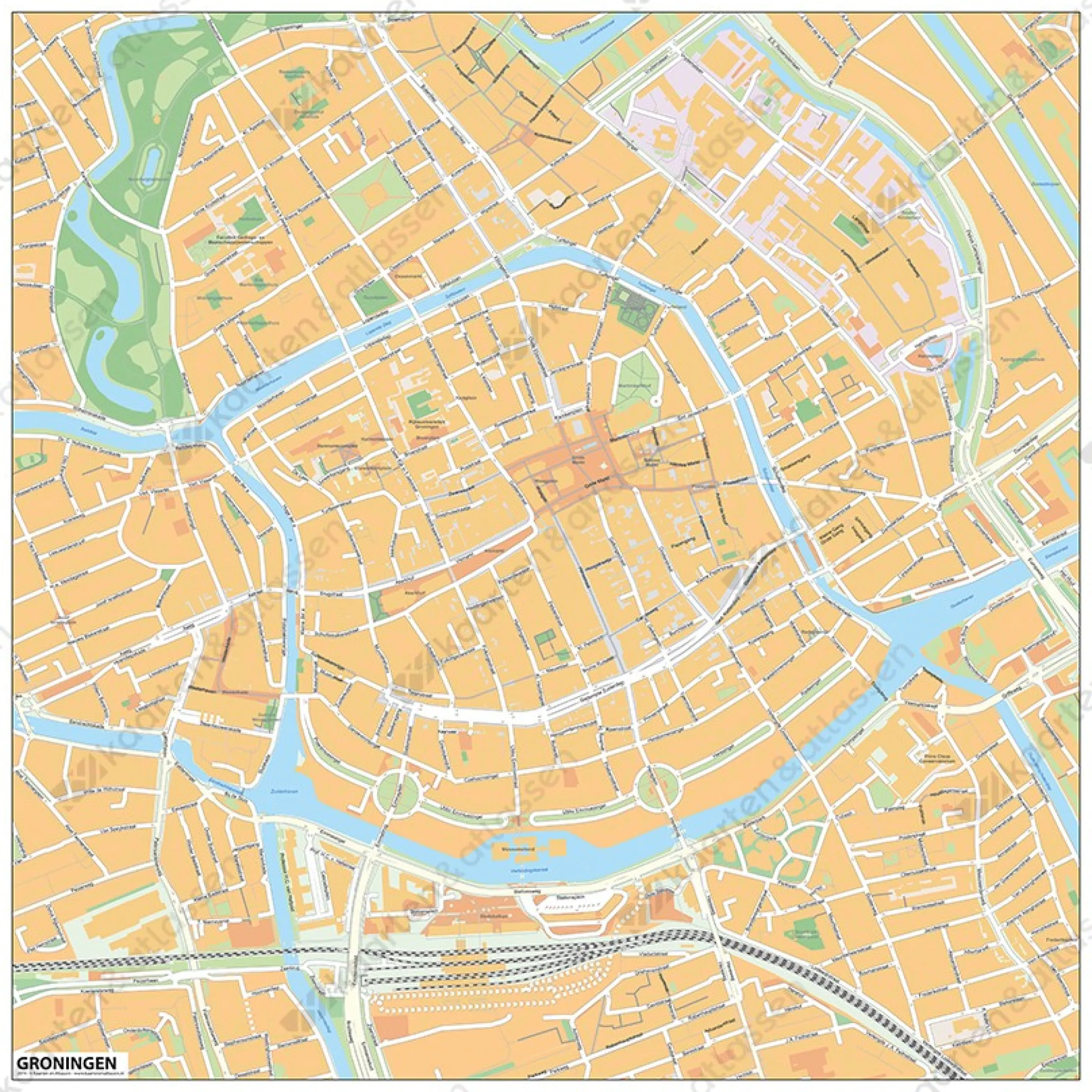 Centrumkaart Groningen 2074