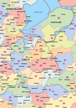 2-cijferige Postcodekaart Nederland 526