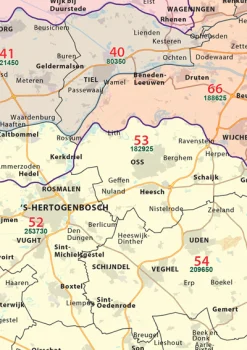 2-cijferige Postcodekaart Nederland 758
