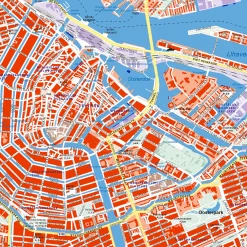 Decoratieve Stadskaart Amsterdam 1423