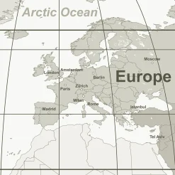 Decoratieve wereldkaart grijs 2086