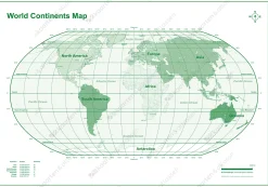 Decoratieve wereldkaart groen 2085
