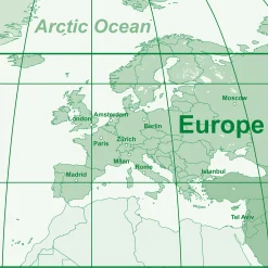 Decoratieve wereldkaart groen 2085