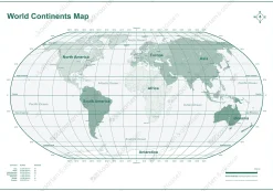 Decoratieve wereldkaart smaragd 2084