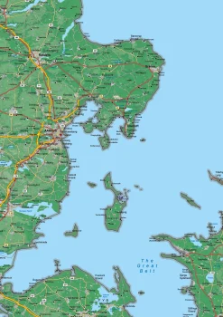 Denemarken Kaart Natuurkundig 1587