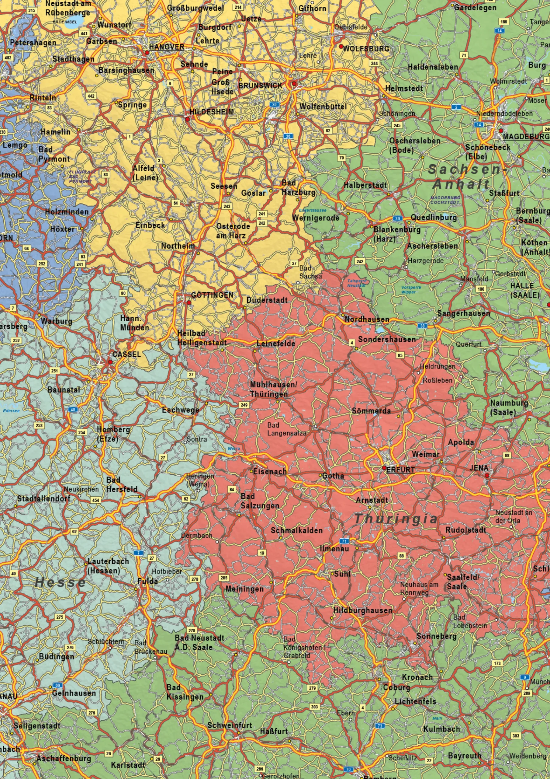 Duitsland Kaart Staatkundig 1564