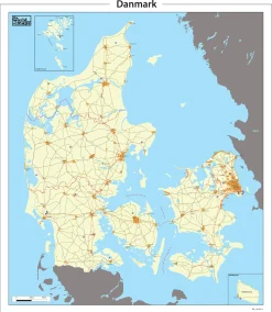 Eenvoudige kaart Denemarken 4