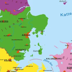Eenvoudige kaart Denemarken 68