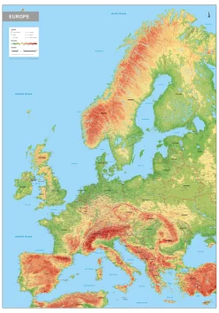 Europa Kaart Natuurkundig 1579