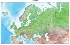 Europakaart Natuurkundig 297