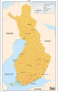Finland 2-cijferige postcodekaart 79
