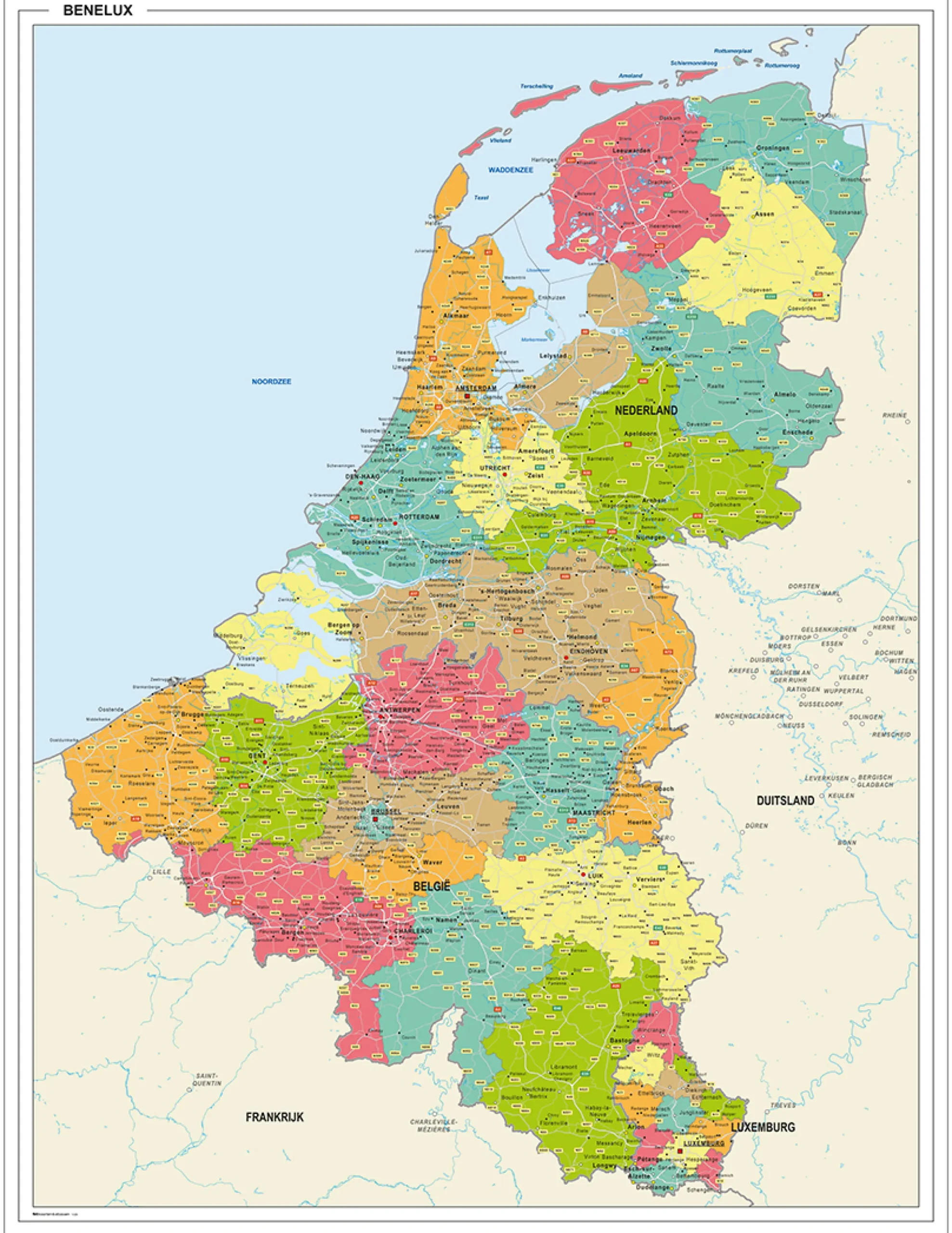 Fleurige Beneluxkaart 1326