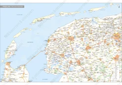 Friesland Provinciekaart Staatkundig 1552