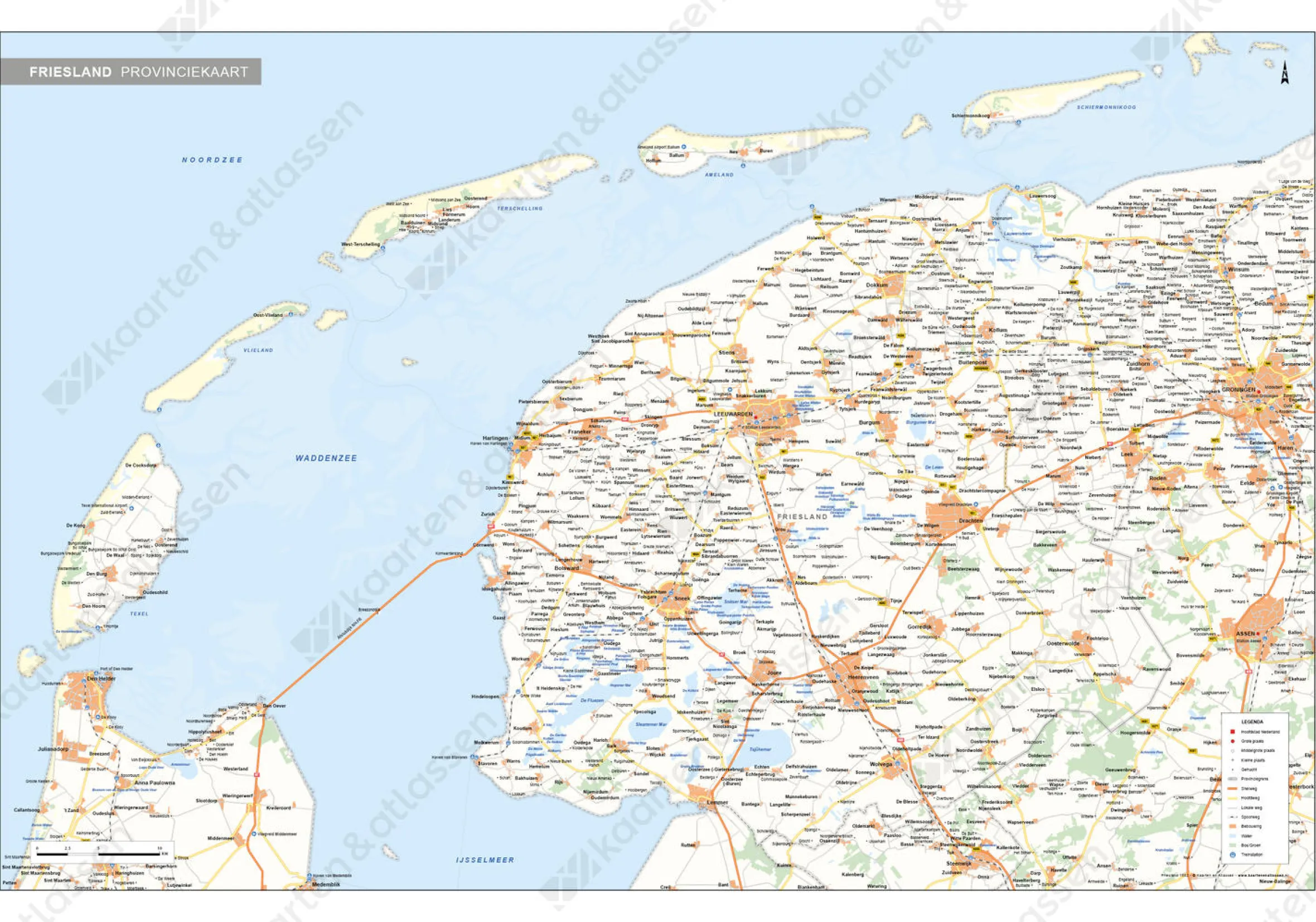 Friesland Provinciekaart Staatkundig 1552
