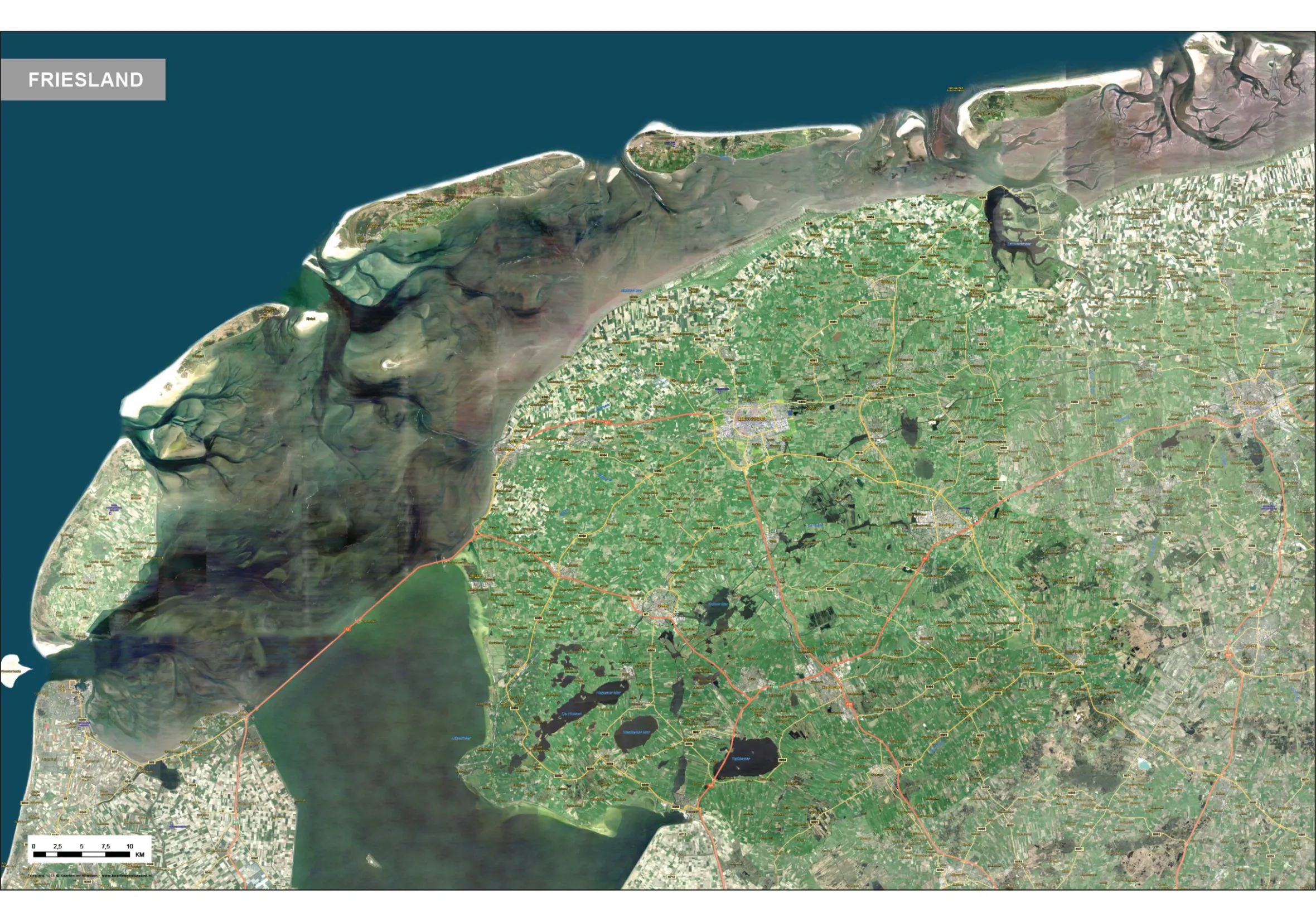 Friesland Satellietkaart 1654