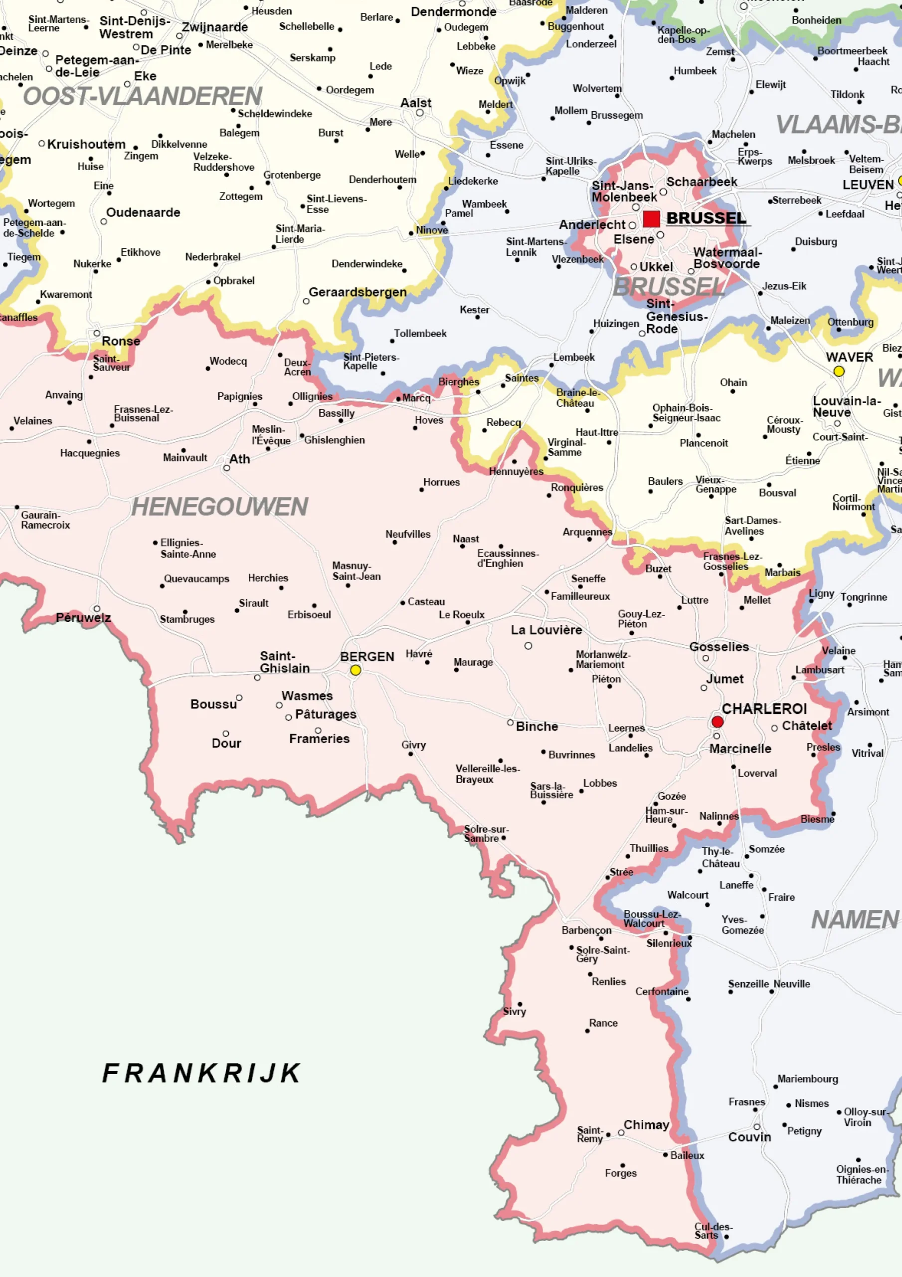 Frisse Landkaart van België 1772