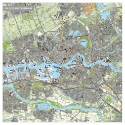 Gedetailleerde Kaart Groot Rotterdam 1760