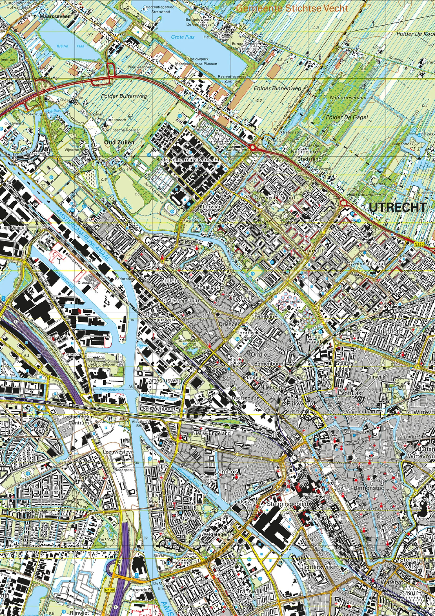 Gedetailleerde Kaart Groot Utrecht 1762