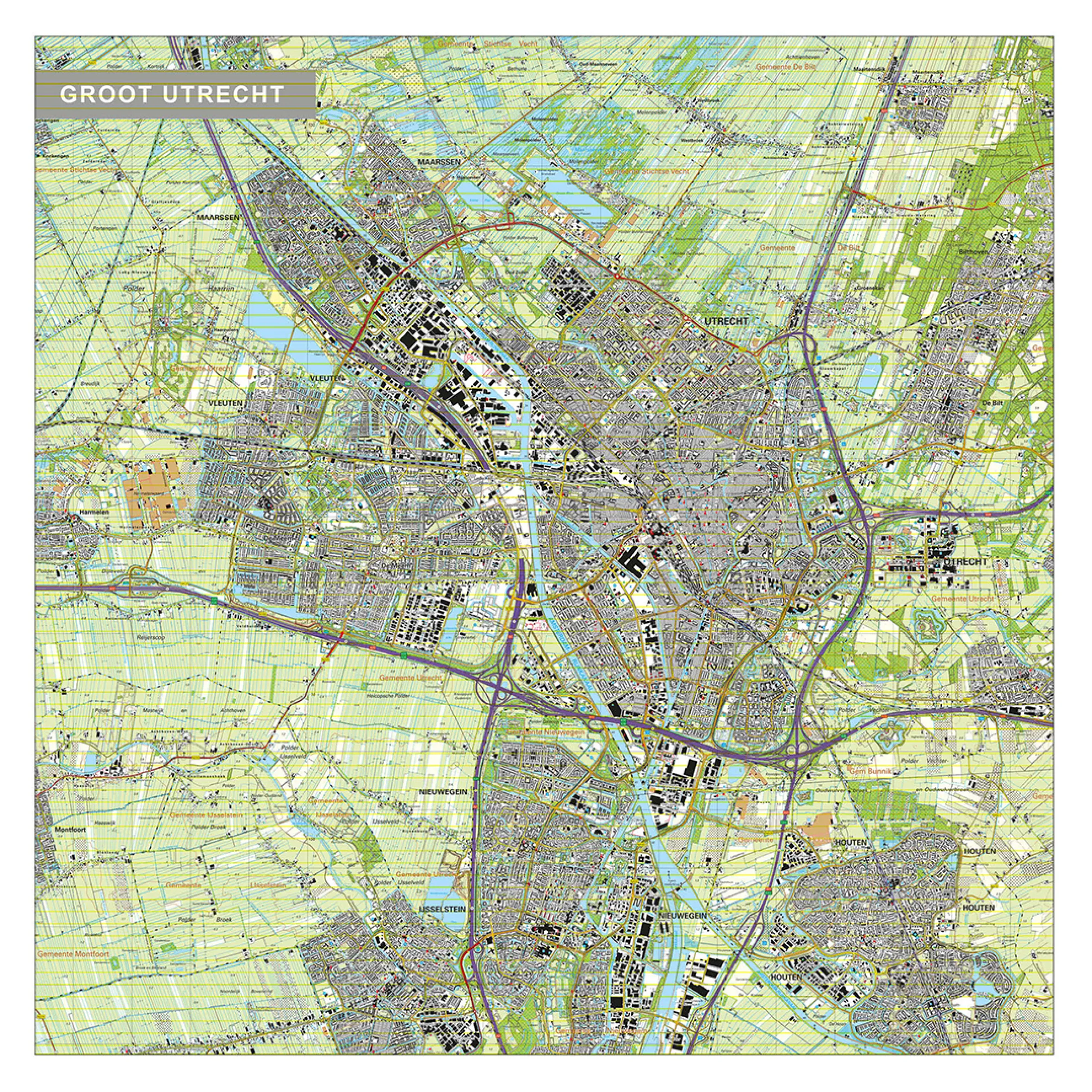 Gedetailleerde Kaart Groot Utrecht 1762