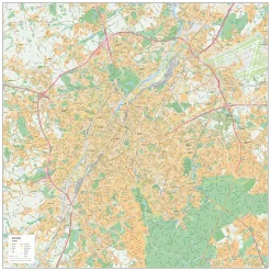 Gedetailleerde Stadskaart Groot Brussel / Bruxelles 1861