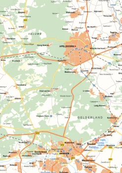 Gelderland Provinciekaart Staatkundig 1553