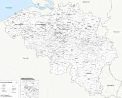 Gemeentekaart België Eenvoudig 371