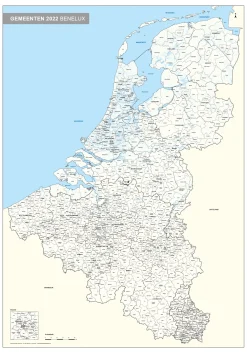 Gemeentekaart Benelux 1784