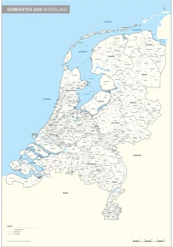 Gemeentekaart Nederland Eenvoudig 305