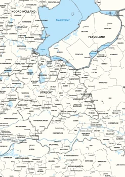 Gemeentekaart Nederland Eenvoudig 305