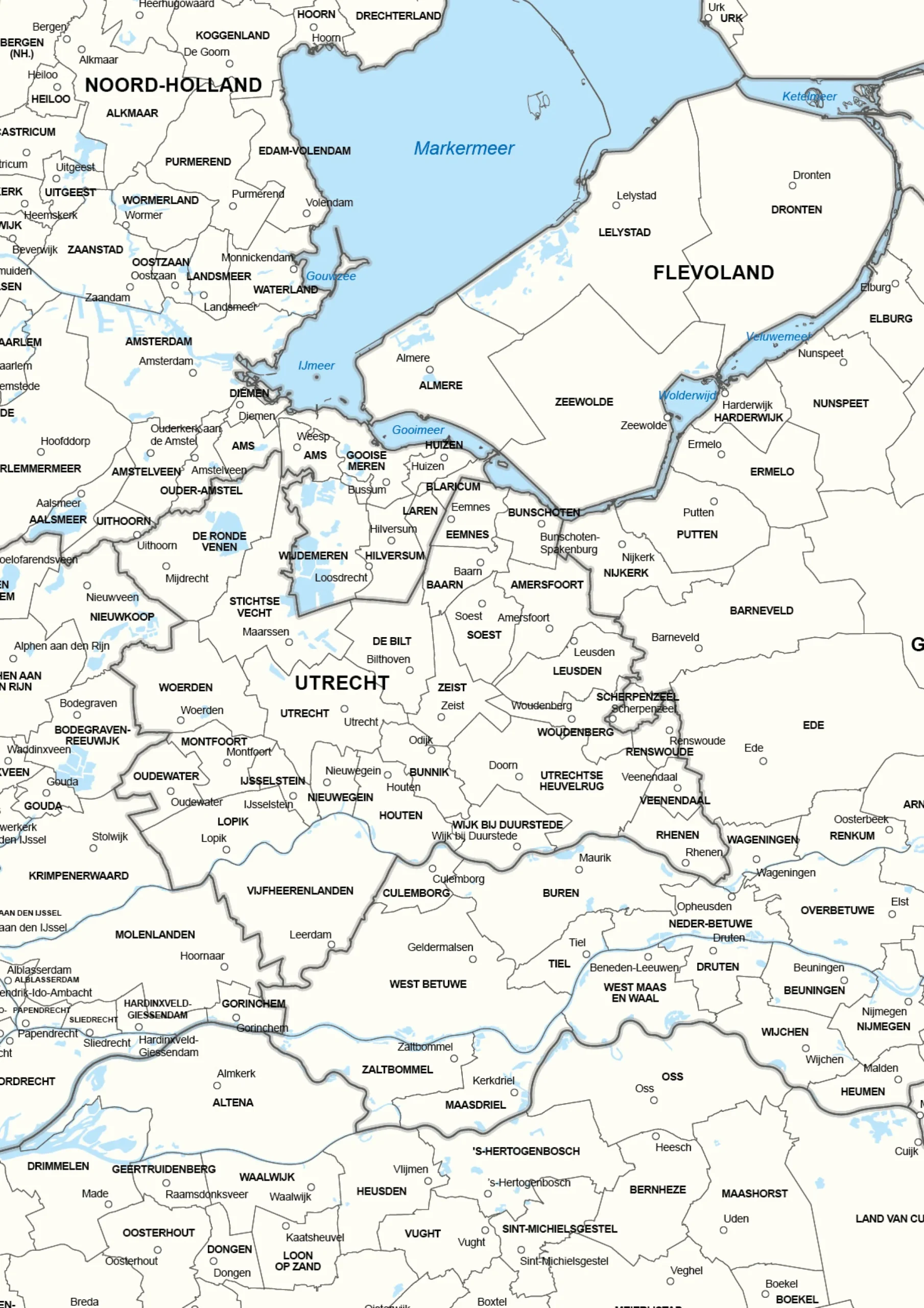 Gemeentekaart Nederland Eenvoudig 305