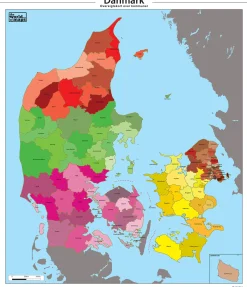 Gemeente kaart van Denemarken 6