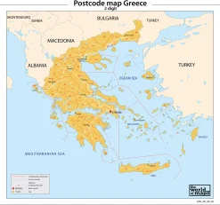 Griekenland 2-cijferige postcodekaart 82