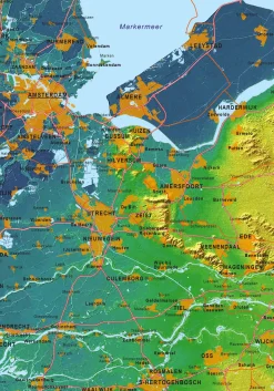 Hoog/laagkaart Nederland 263
