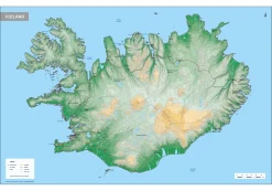 IJsland Kaart Natuurkundig 1585