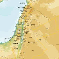 Israël en Omliggende Landen Natuurkundig 1815