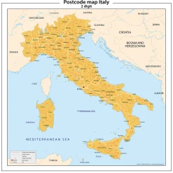 Italië 2-cijferige postcodekaart 86